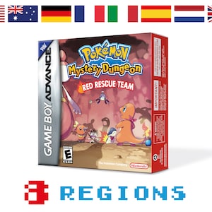 Könnte beinhalten: Game Boy Advance-Spielkassette für Pokemon Mystery Dungeon: Red Rescue Team. Die Hülle ist rot und zeigt ein Cartoon-Bild eines Pokemon-Charakters. Der Text "Pokemon Mystery Dungeon: Red Rescue Team" ist auf der Hülle aufgedruckt.