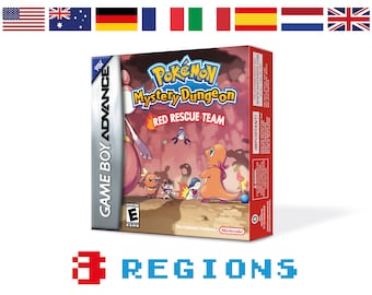 Pokemon Mystery Dungeon Team Rot Ersatzbox für Game Boy Nintendo - 8 Regionen - HQ - Innenschale - Schutzhülle