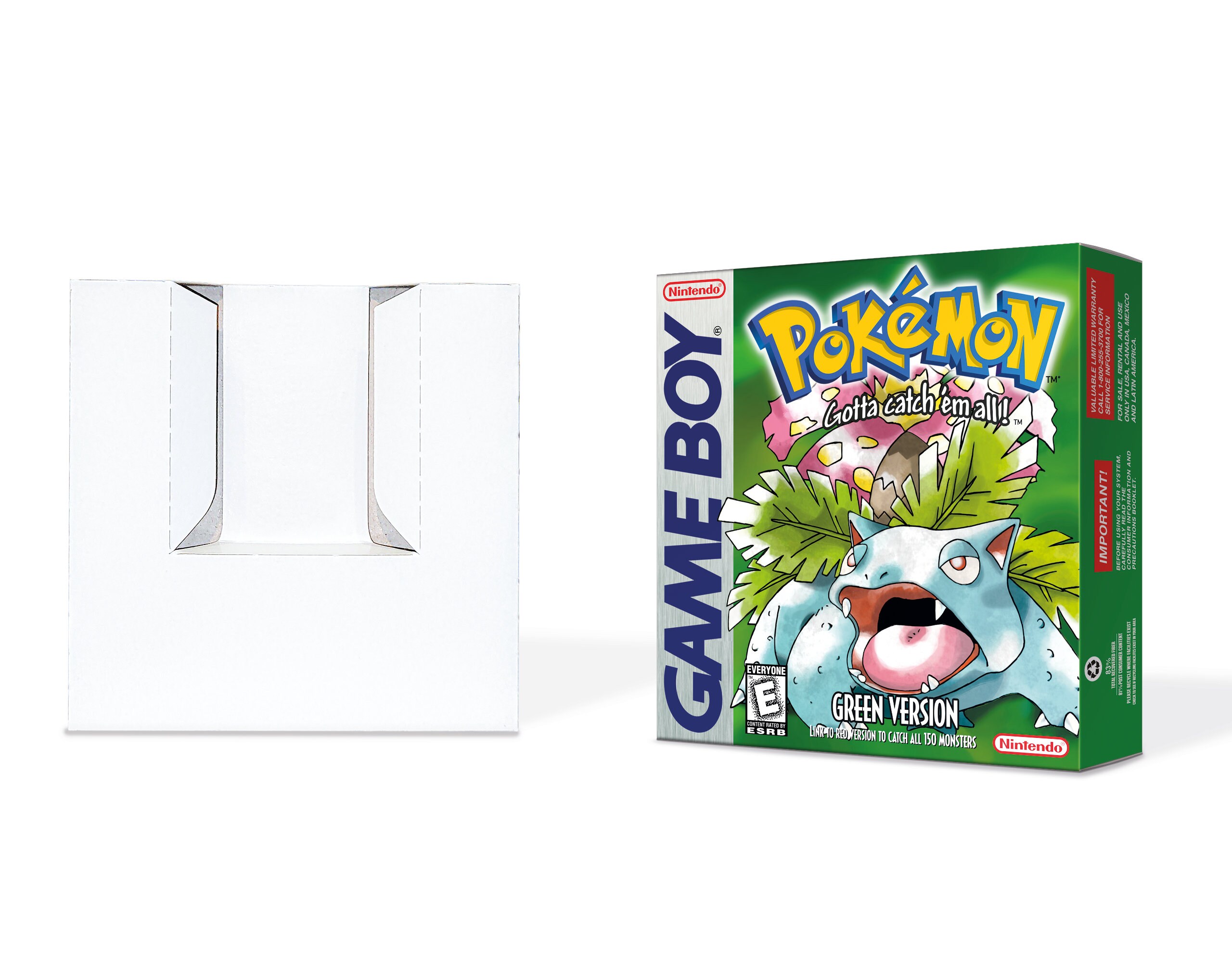 Pokemon Green Box for Game Boy Nintendo - 4 Regions - HQ