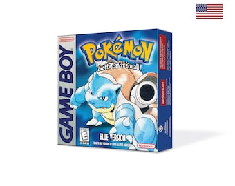 Pokemon Blue Boîte pour Game Boy Nintendo - US Version - HQ - Plateau intérieur et étui de protection