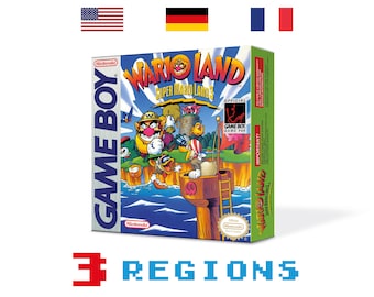 Wario Land: Super Mario Land 3 Box for Game Boy Nintendo - 3 Regions - HQ - Inner Tray & Protector Case