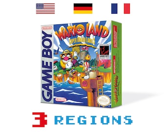 Wario Land: Super Mario Land 3 Box for Game Boy Nintendo - 3 Regions - HQ - Inner Tray & Protector Case