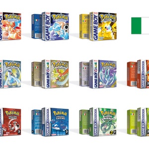 Pokemon 11 Versioni Scatole per Game Boy Nintendo 7 Regioni HQ Vassoi interni e custodie protettive Italian - PAL