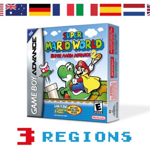 Super Mario Advance 2 - Super Mario World Ersatzbox für Game Boy Nintendo - 3 Regionen - HQ - Innenschale & Schutzhülle