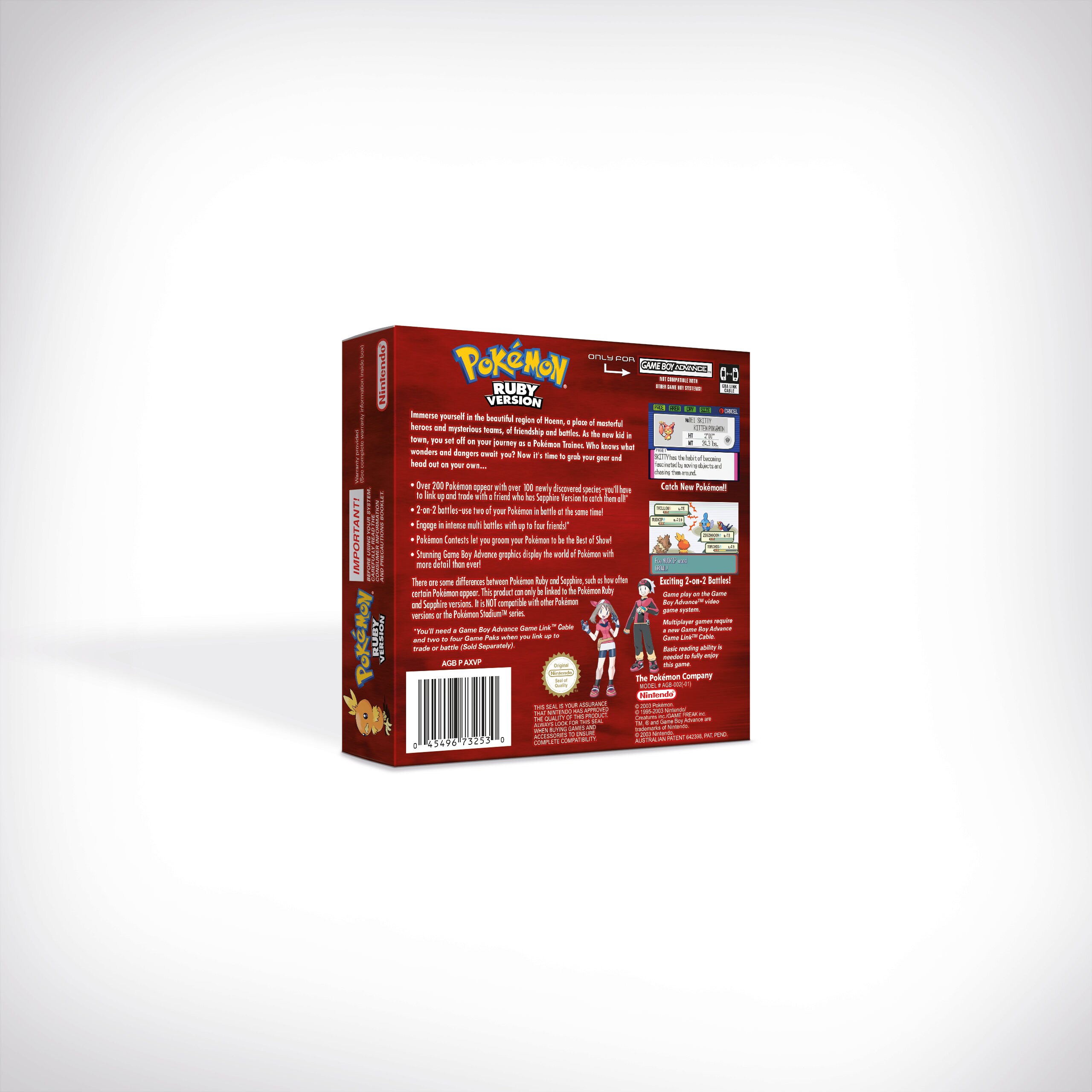 Pokemon Ruby Box for Game Boy Nintendo - AUS Version - HQ
