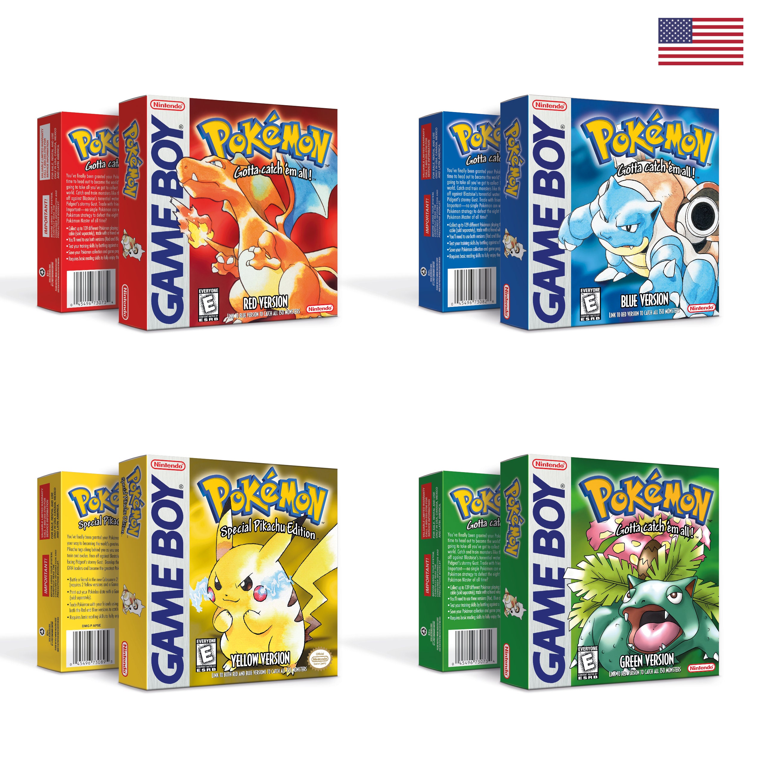 Pokémon Red, Blue, Green, and Yellow Version Exclusives