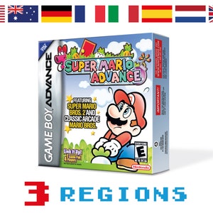 Super Mario Advance Box for Game Boy Nintendo - 3 Regions - HQ - Inner Tray & Protector Case