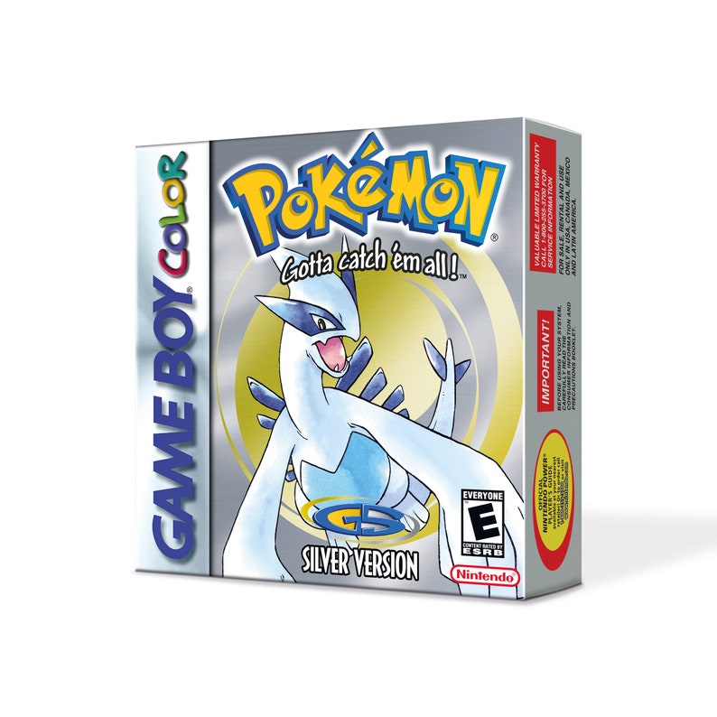 Pokemon Silver Gameboy Color Box Pokemon Silver Box for Game Boy Nintendo - US Version - HQ - Inner Tray ...