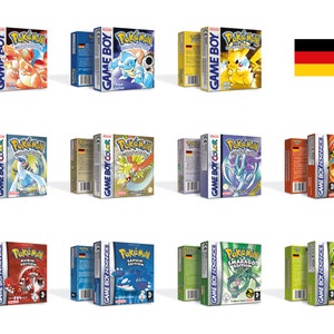 Pokemon 11 Versioni Scatole per Game Boy Nintendo 7 Regioni HQ Vassoi interni e custodie protettive German - PAL