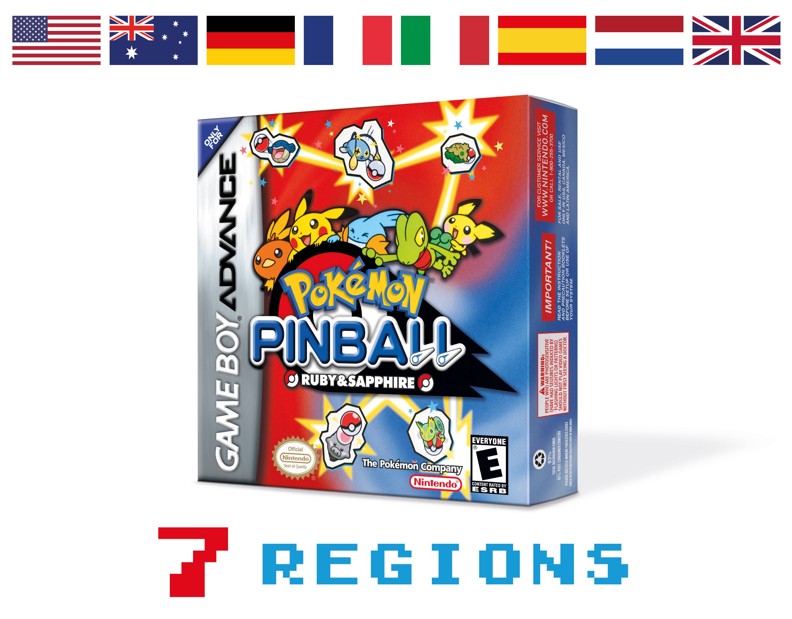 Pokemon Pinball Ruby & Sapphire Box for Game Boy Nintendo - 7