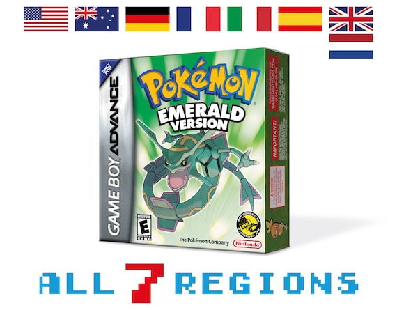 Pokemon Emerald Version Nintendo Game Boy Advance. GBA Cart With Case 