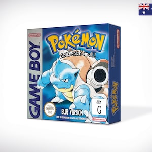 Pokemon Blue Box for Game Boy Nintendo - AUS Version - HQ - Inner Tray & Protector Case