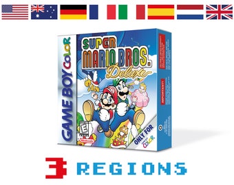 Super Mario Deluxe Box for Game Boy Nintendo Regions