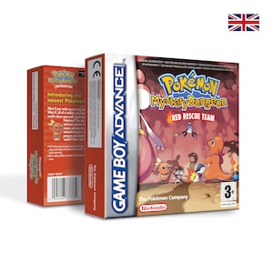 Pokemon Mystery Dungeon Red Rescue Team Box for Game Boy Nintendo 8 Regions HQ Inner Tray Protector Case English - PAL