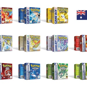 Pokemon 11 Versioni Scatole per Game Boy Nintendo 7 Regioni HQ Vassoi interni e custodie protettive Australian - PAL