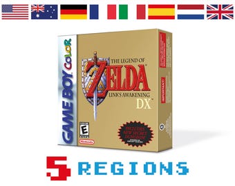 The Legend of Zelda Link's Awakening DX Box for Game Boy Nintendo - 5 Regions - HQ - Inner Tray & Protector Case