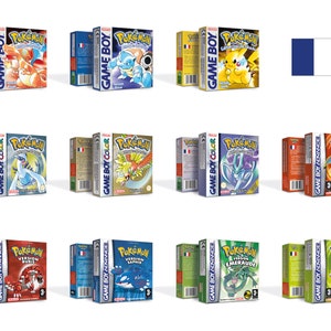 Pokemon 11 Versioni Scatole per Game Boy Nintendo 7 Regioni HQ Vassoi interni e custodie protettive French - PAL