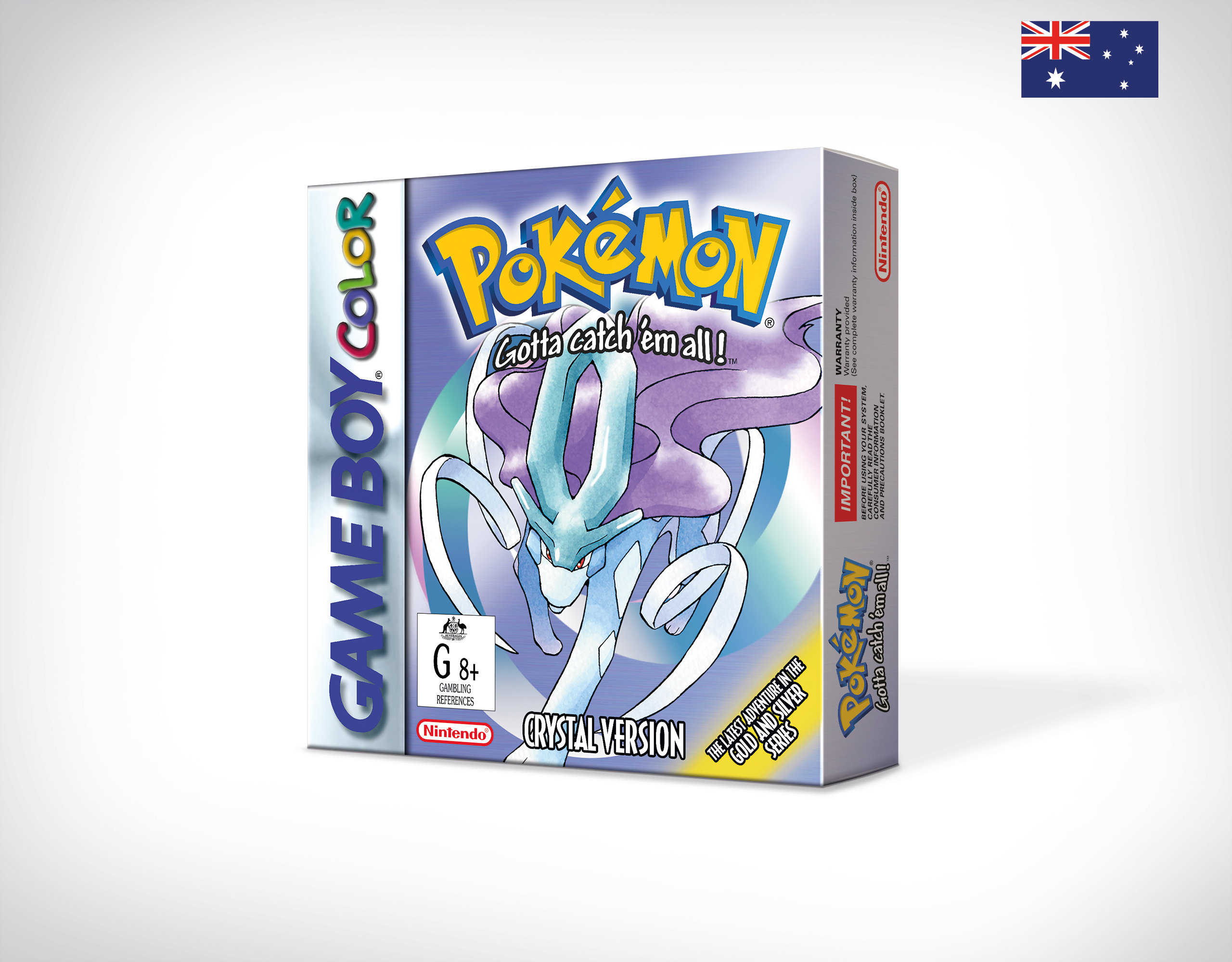Pokemon Crystal Box for Game Boy Nintendo - AUS Version - HQ
