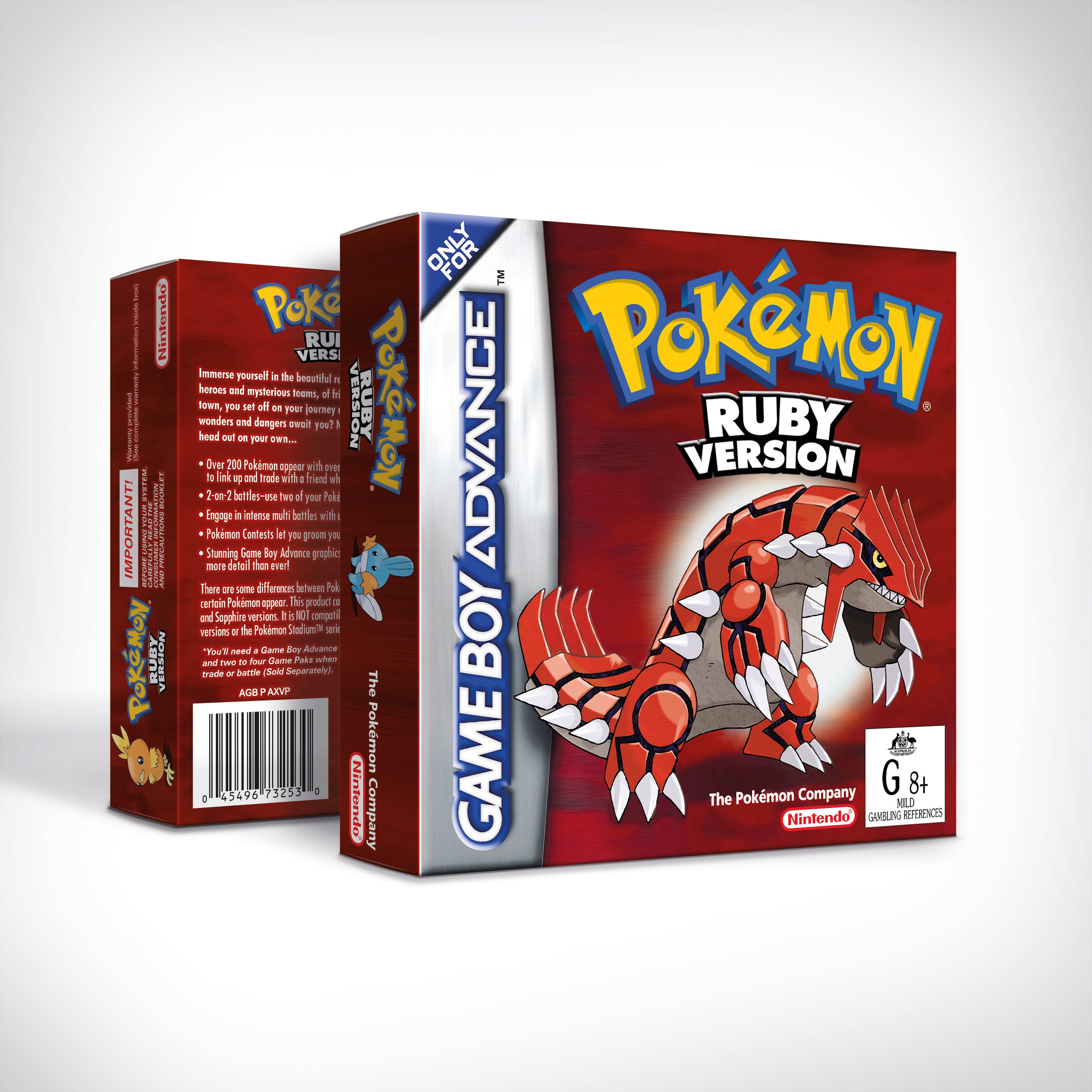 Pokemon Ruby Inventory Pokemon Ruby Box for Game Boy Nintendo - 7 Regions - HQ - Inner Tray ...
