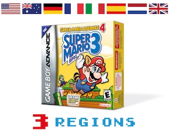 Super Mario Advance 4 - Super Mario Bros. 3 Ersatzbox für Game Boy Nintendo - 3 Regionen - HQ - Innenschale & Schutzhülle