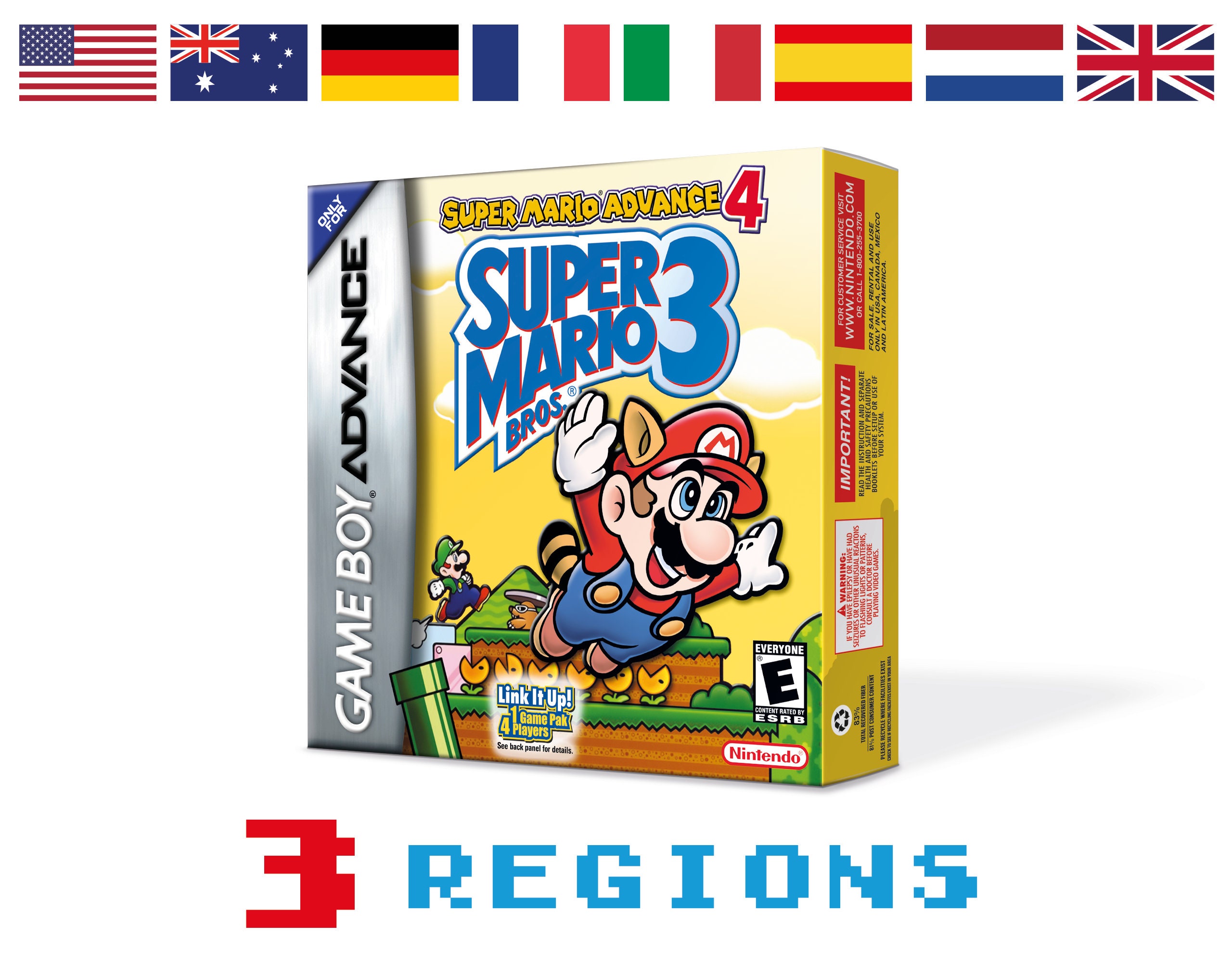 Play Super Mario Advance 4 - Super Mario Bros 3, a game of Mario bros