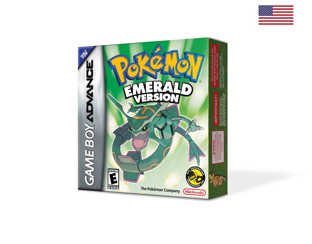 Pokemon Emerald Box for Game Boy Nintendo US Version HQ Inner Tray &  Protector Case 