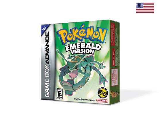 Pokemon Emerald Box for Game Boy Nintendo US Version HQ Inner Tray &  Protector Case 