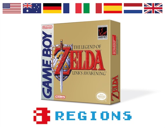 The Legend of Zelda Link's Awakening Box for Game Boy Nintendo - 8 Regions  - HQ - Inner Tray & Protector Case - Etsy