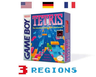 Tetris Boîte pour Game Boy Nintendo - 3 regions - HQ - Plateau intérieur et étui de protection