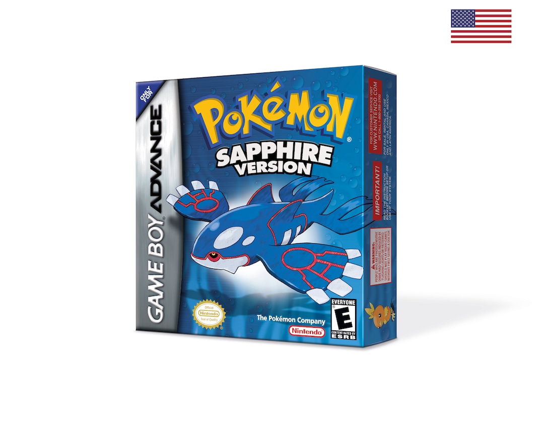 Pokemon Sapphire Box for Game Boy Nintendo US Version HQ Inner Tray