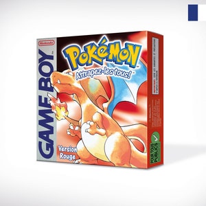 Pokemon Rouge Box for Game Boy Nintendo - FR Version - HQ - Inner Tray & Protector Case