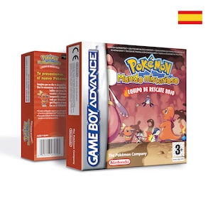 Pokemon Mystery Dungeon Red Rescue Team Box for Game Boy Nintendo 8 Regions HQ Inner Tray Protector Case Spanish - PAL
