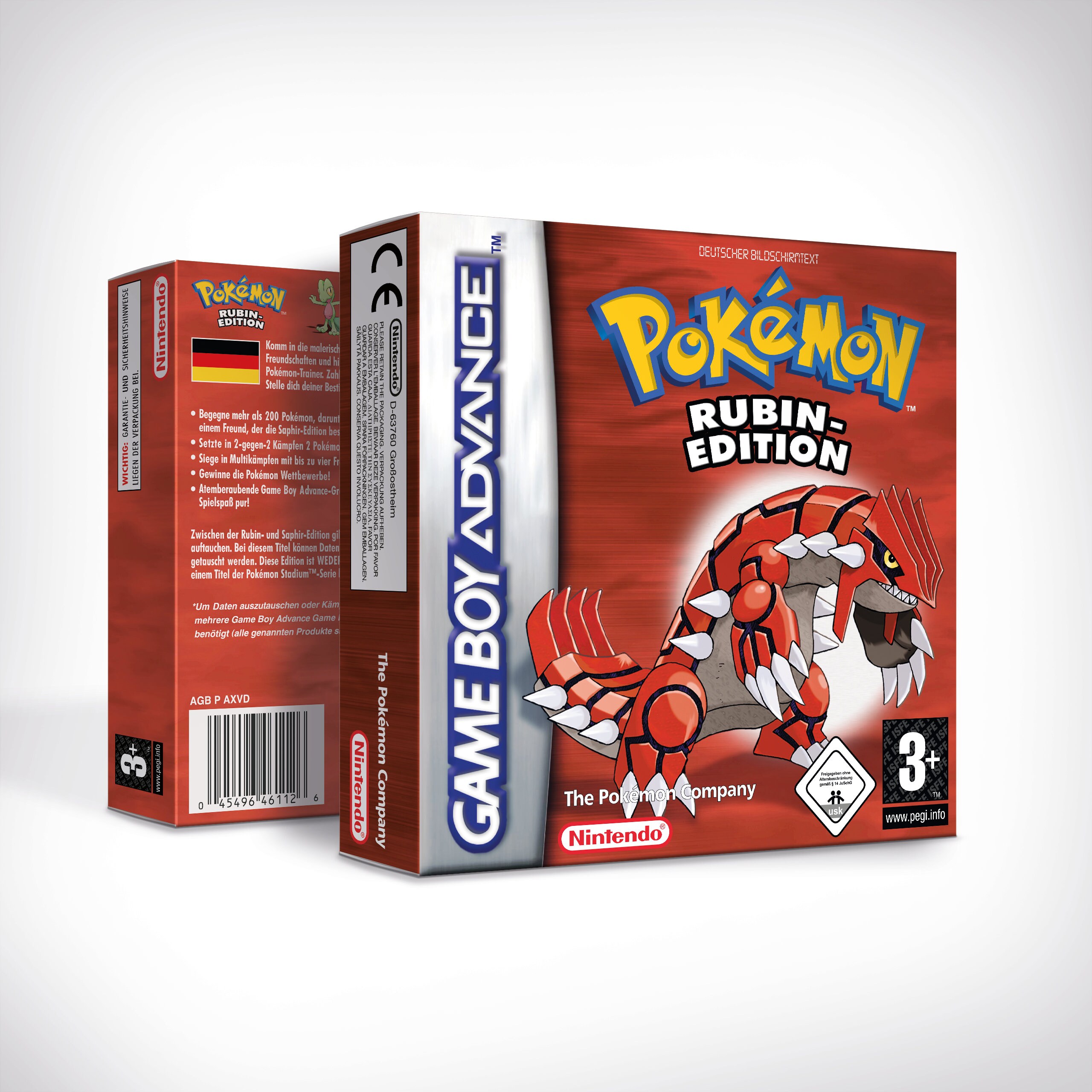 Pokemon Ruby Box for Game Boy Nintendo - 7 Regions - HQ