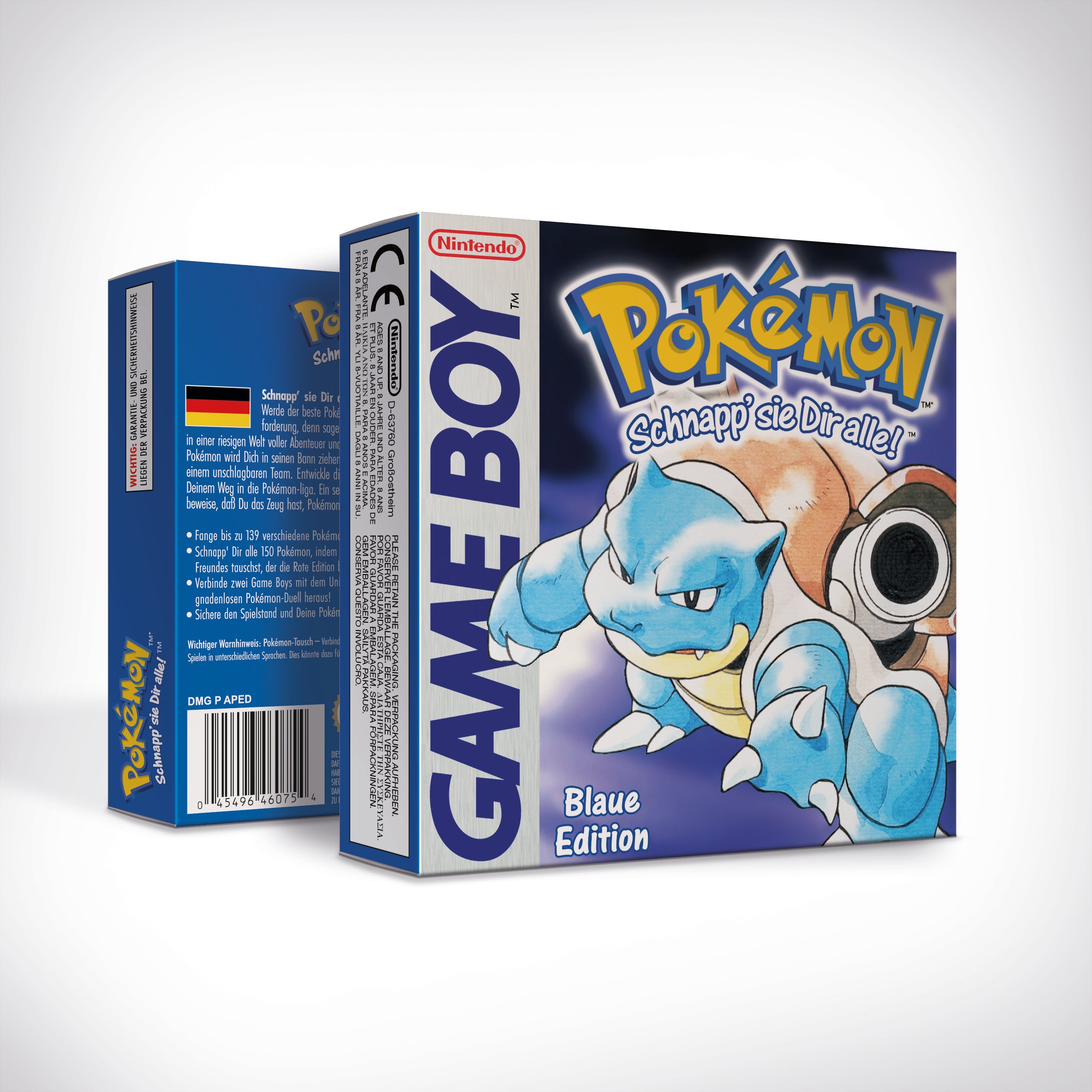 Pokemon Blue Box for Game Boy Nintendo 7 Regions HQ Etsy