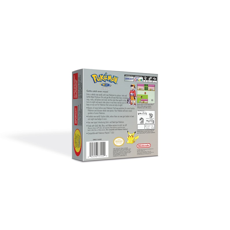 Pokemon Silver Gameboy Color Box Pokemon Silver Box for Game Boy Nintendo - US Version - HQ - Inner Tray ...