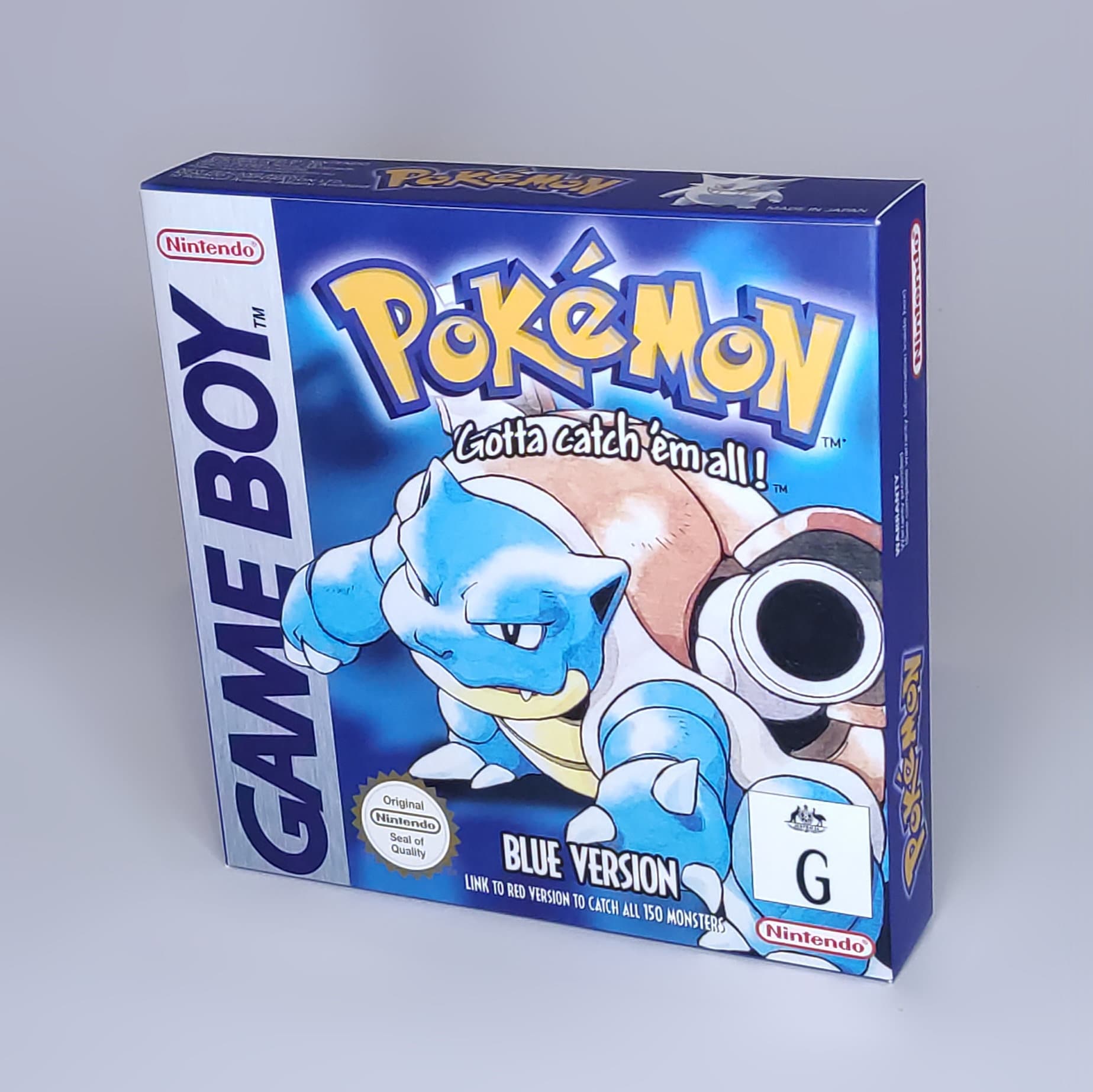 Pokemon Blue Reproduction Replacement Box for Game Boy Etsy
