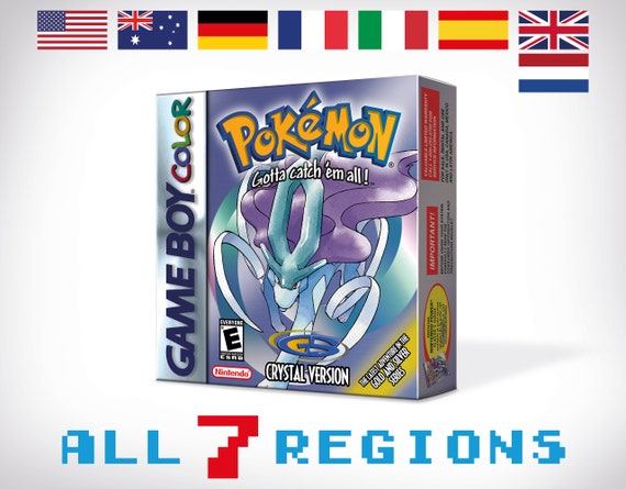 Pokemon Crystal Box for Game Boy Nintendo - 7 Regions - HQ - Inner