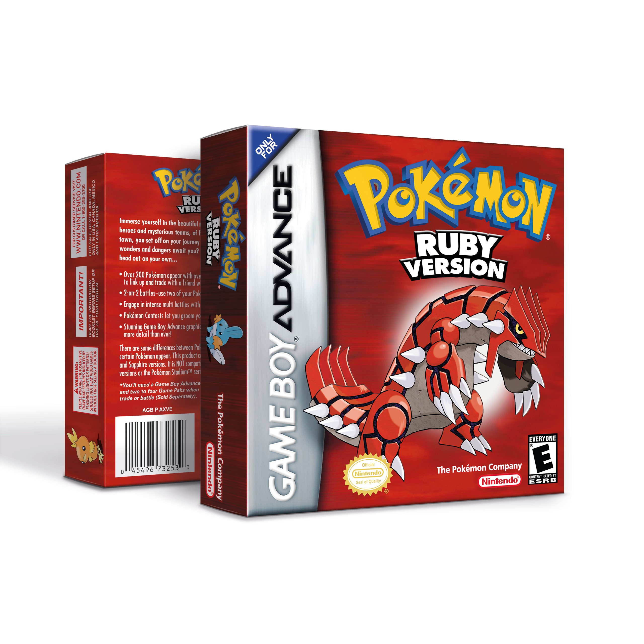 Pokemon R Box Pokemon Ruby Box for Game Boy Nintendo - 7 Regions - HQ - Inner Tray ...