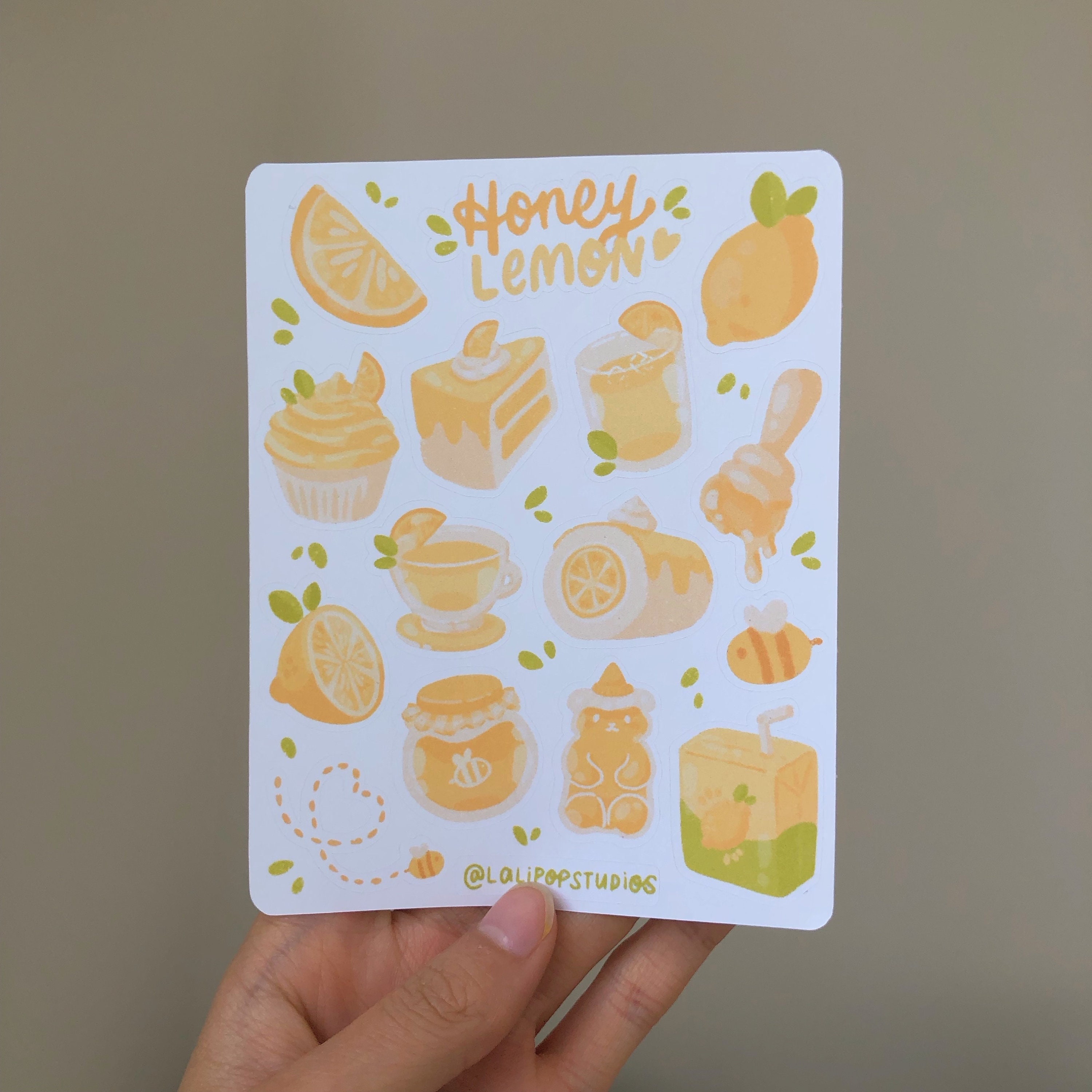 Honey Lemon Sticker Sheet | Cute Lemon Stickers, Bullet Journal ...