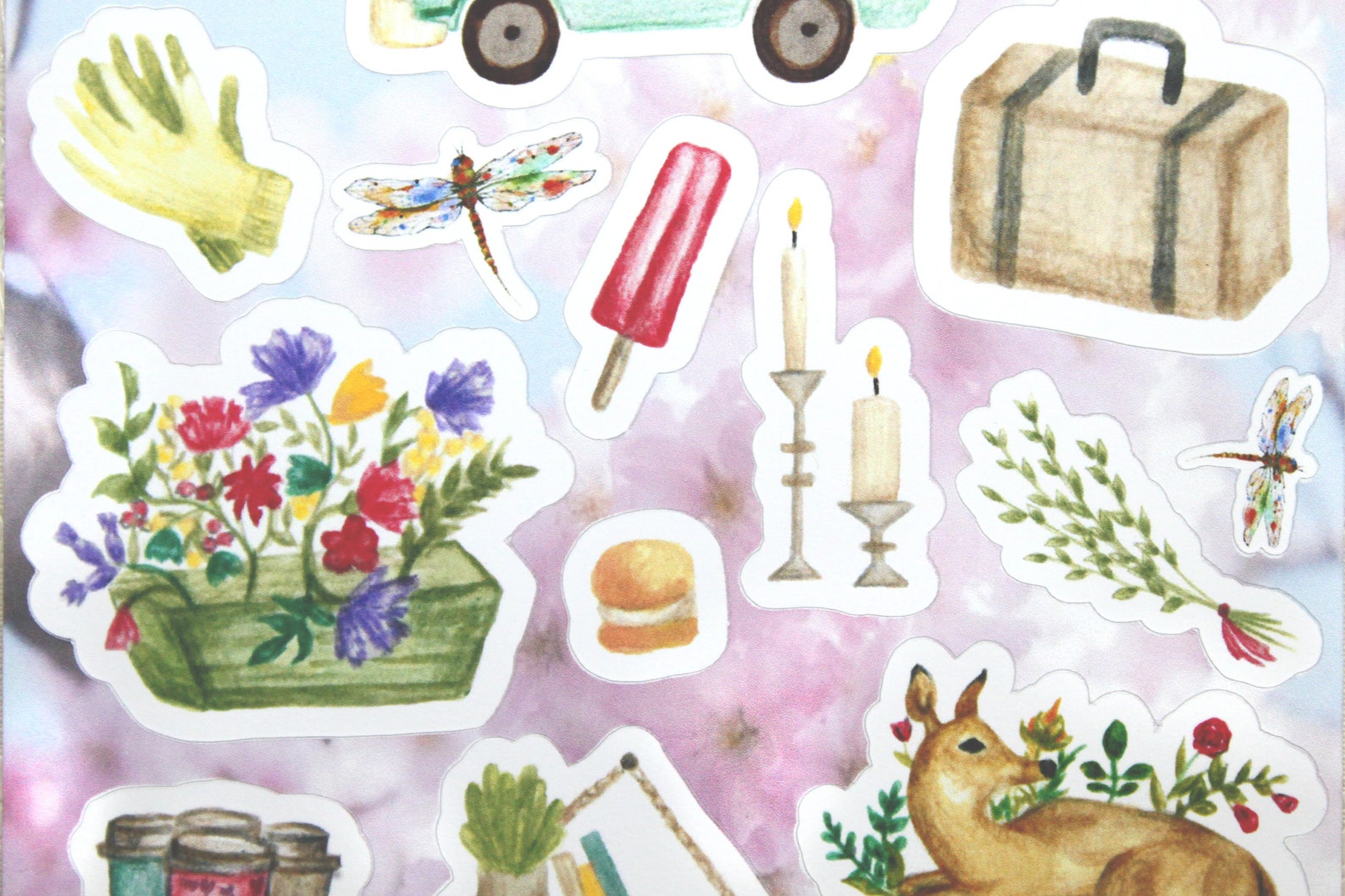 Jojofuny Vintage Blumen Aufkleber - Handgefertigte Sticker Für Scrapbooking & Journaling