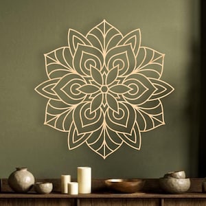 Elegant Wooden Mandala, Wood Wall Art Decor, Flower, Wooden Decoration, Laser Cut Mandala, Mandala 3D, Wooden Flower Of Life Wood Decor