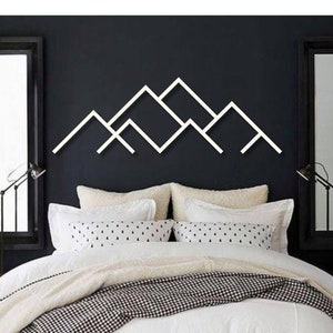 Mountain Wall Art Wood, Modern Geometric Wall Art, Colorado Mountain Art, Mountain Wood Ornament, Mountain Gifts For Dad,Large Wood Wall Art