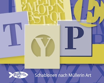 MüllerinArt Schablonen "Type, Alphabet"