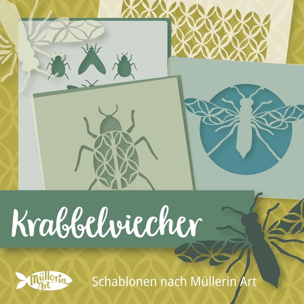 MüllerinArt Schablonen "Krabbelviecher"