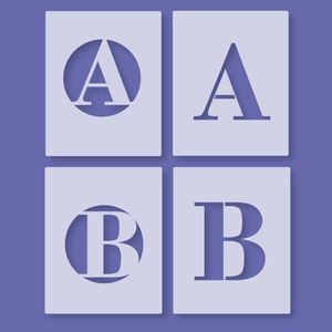 MüllerinArt Schablonen Type, Alphabet Buchstaben-Set