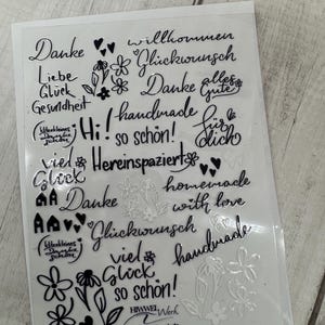 Rub on Sticker Wishes zum Geburtstag Muttertag Glückwunsch