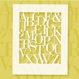 MüllerinArt Schablonen Type, Alphabet Muster-Alphabet