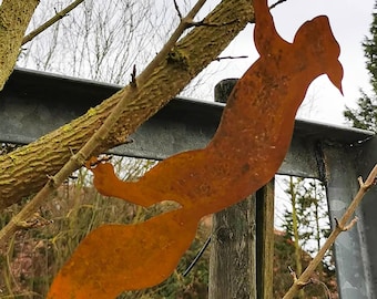 Garden decoration - Squirrel "Frieda" made of CORTEN steel (stainless rust look)