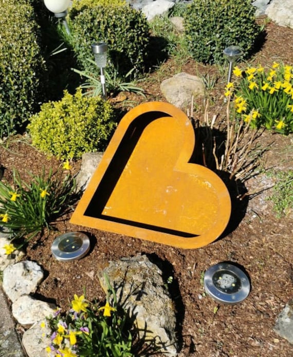 Pflanzherz/Pflanzschale aus CORTEN-Stahl (Edelrost) - Etsy Schweiz
