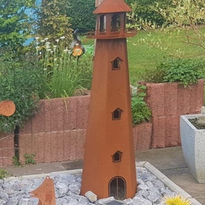 Lighthouse true to detail 130 cm made of CORTEN steel image 3